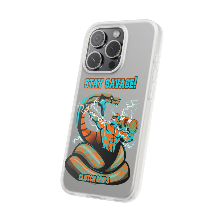 MAC VS SNAKE MIAMI COLORS AQUA ORANGE PHONE CASE /STAY SAVAGE