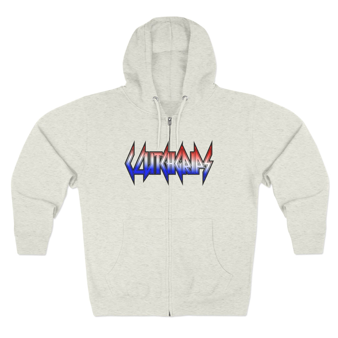 CG APE VS ZILLA 2ND FIGHTRED WHITE BLUE FADE /CONQUER ZIP UP