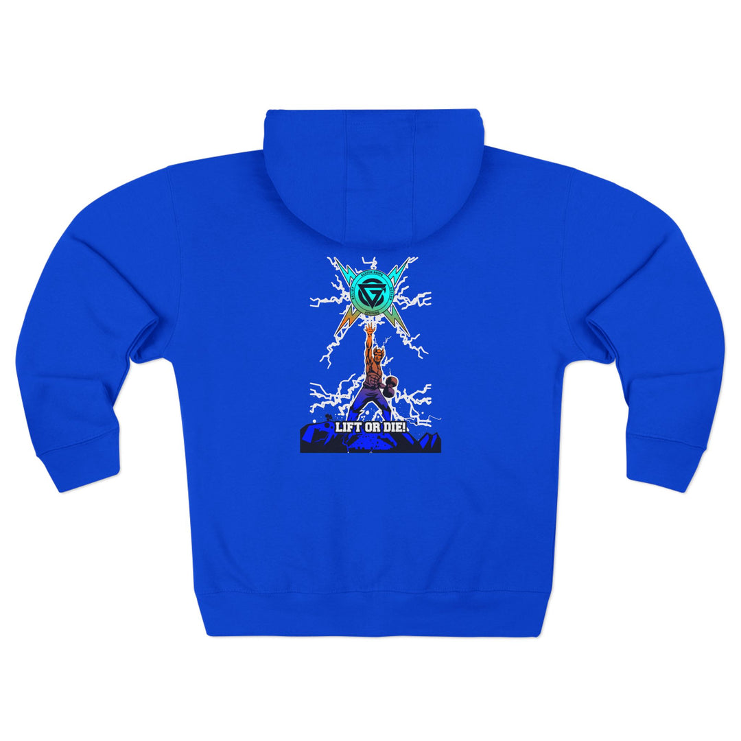 CG LIGHTNING KING BLUE ORANGE AQUA /LIFT OR DIE ZIP UP