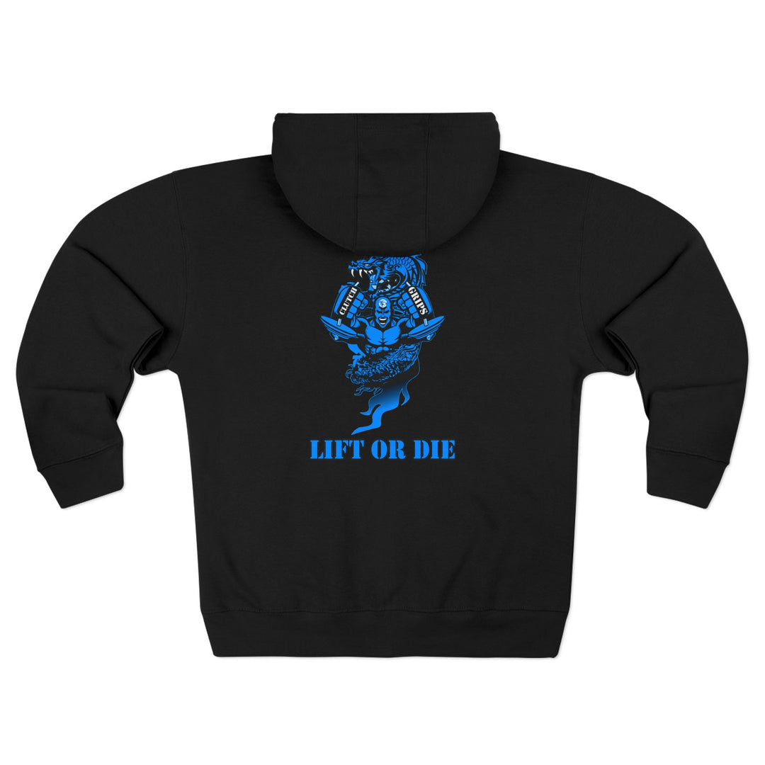 MAC SNAP DRAGON BLUE /LIFT OR DIE ZIP UP
