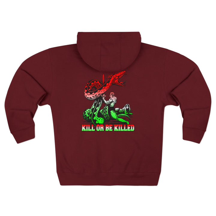 CG SERPENT SLAYER RED WHITE GREEN FADE /KILL OR BE KILLED ZIP UP