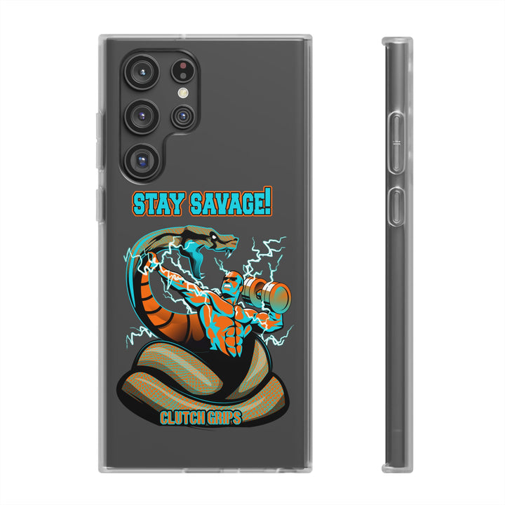 MAC VS SNAKE MIAMI COLORS AQUA ORANGE PHONE CASE /STAY SAVAGE