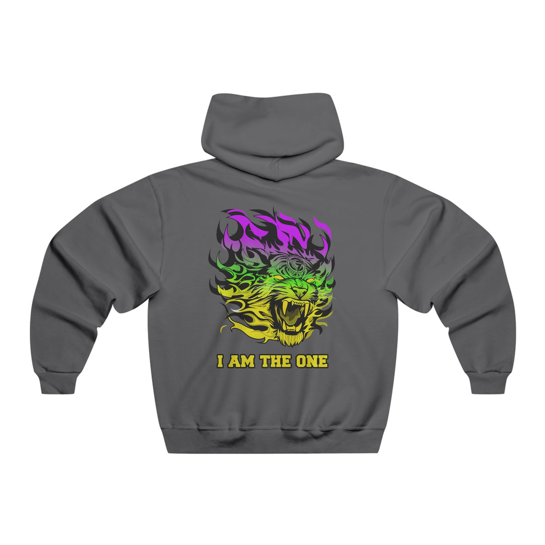 TIGER FLAME PURPLE GREEN YELLOW FADE /I AM THE ONE