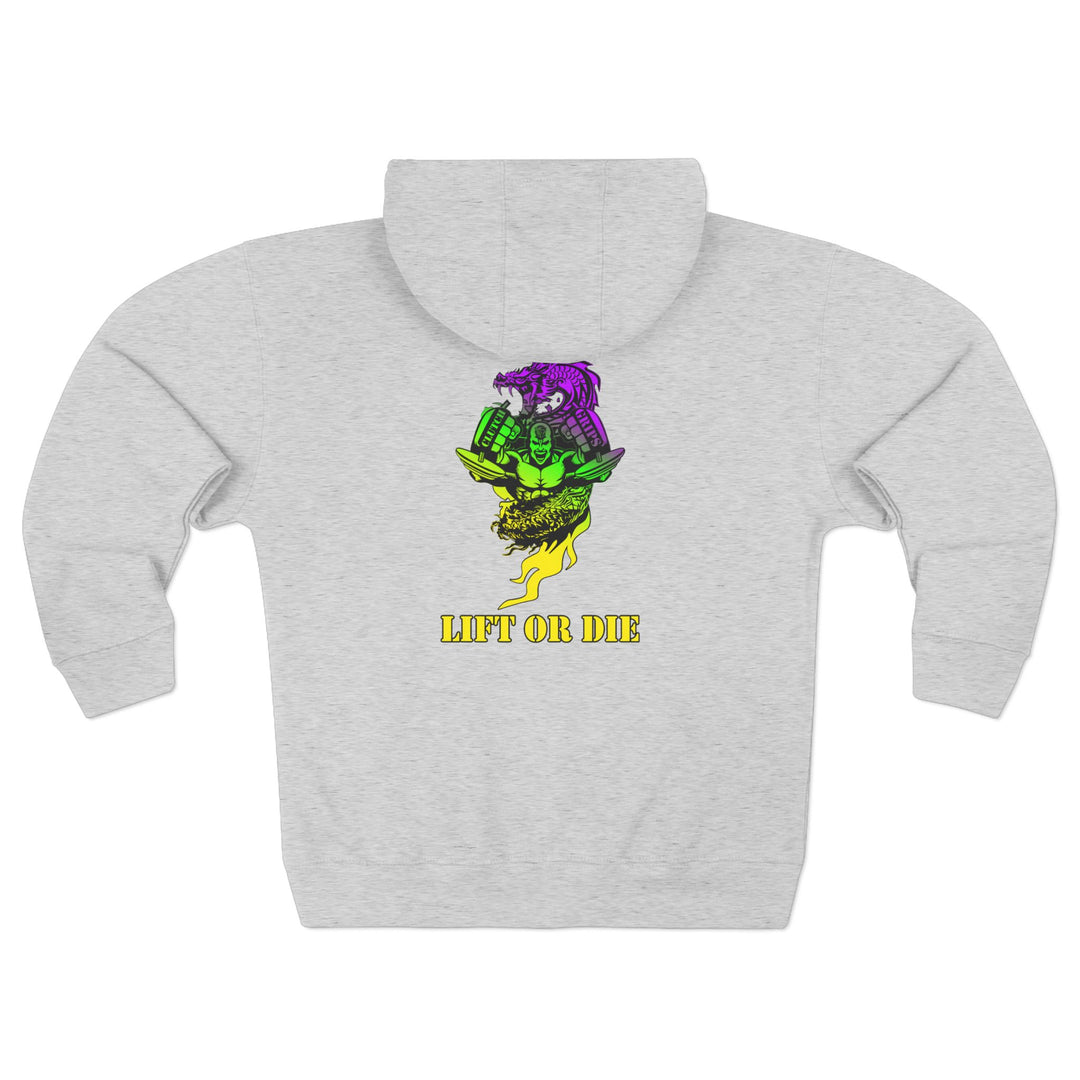 CG MAC SNAP DRAGON YELLOW GREEN PURPLE /LIFT OR DIE ZIP UP
