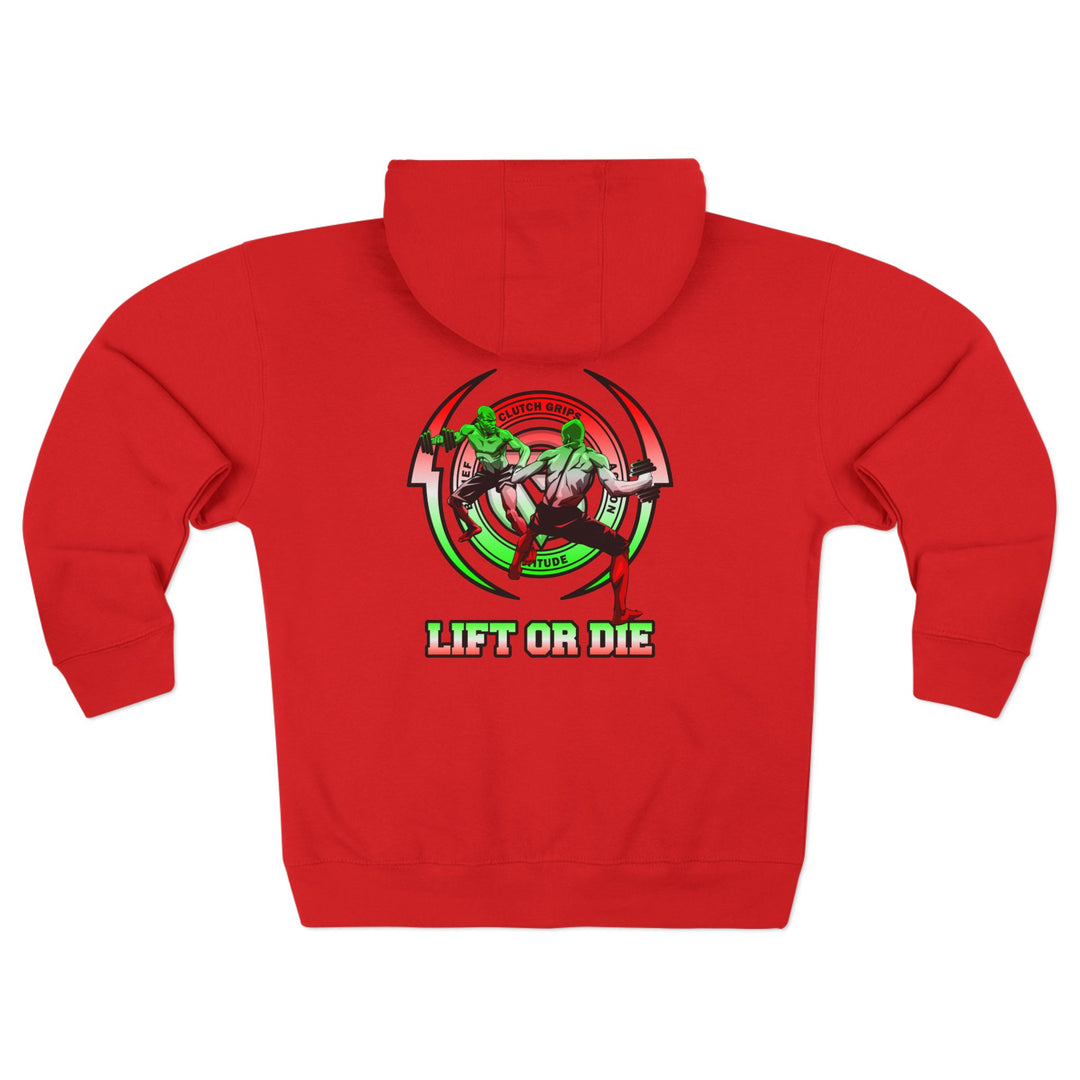 CG YOU VS YOU RED WHITE GREEN /LIFT OR DIE ZIP UP