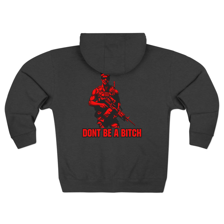 CG  NAVY SEAL TRIBUTE  RIP RED BLACK /DONT BE A BITCH ZIP UP