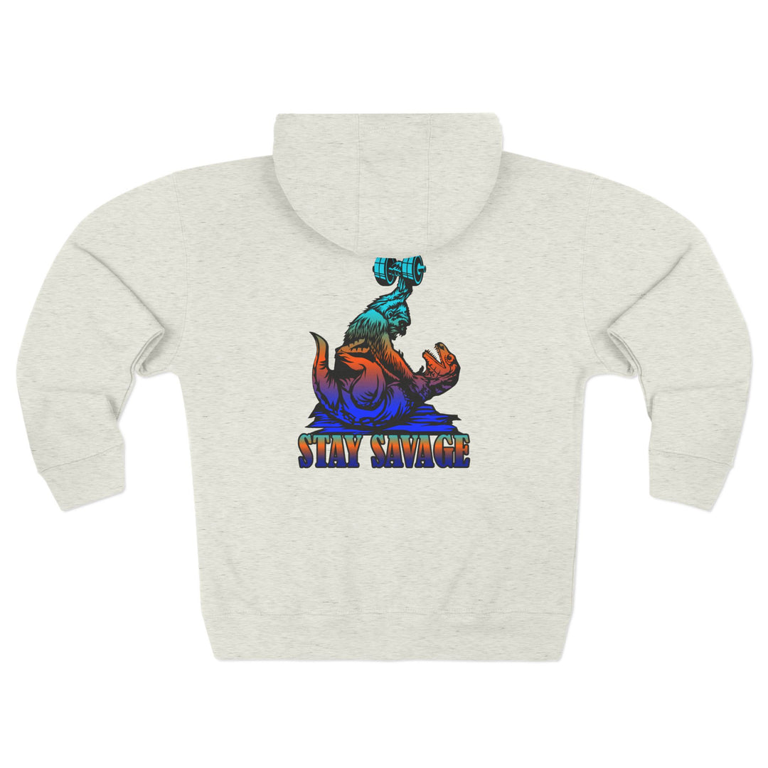 CG APE VS ZILLA ORANGE BLUE AQUA FADE /STAY SAVAGE ZIP UP