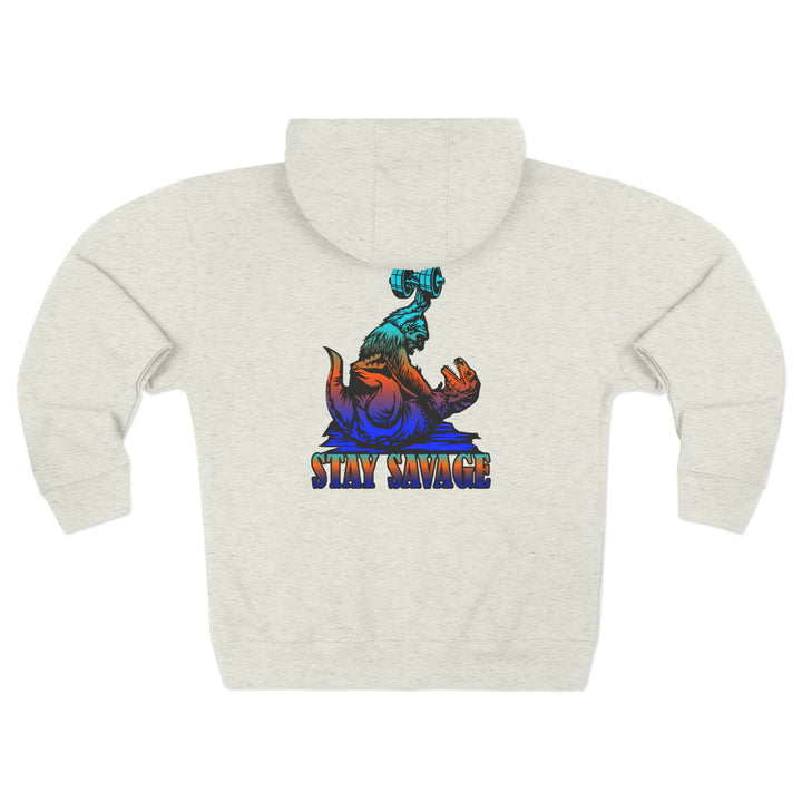 CG APE VS ZILLA ORANGE BLUE AQUA FADE /STAY SAVAGE ZIP UP