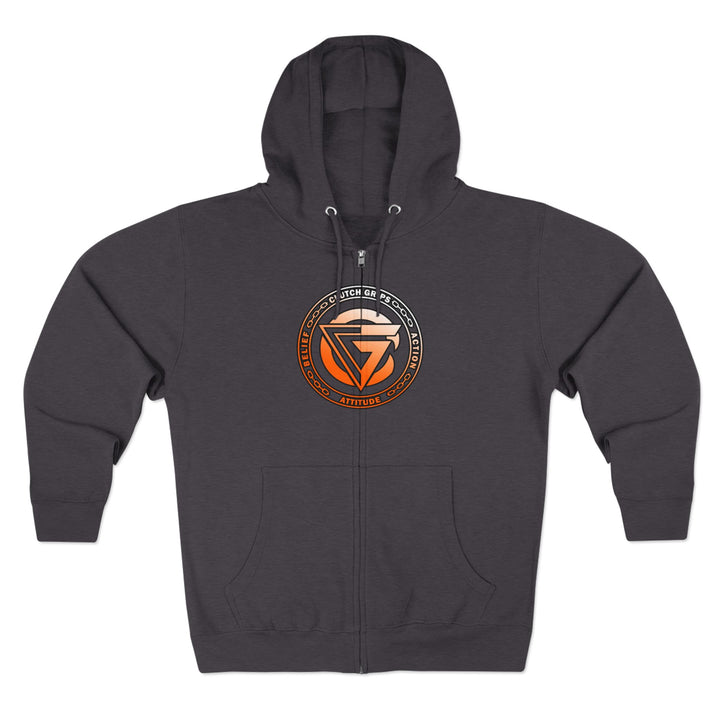 CG APE VS ZILLA ORANGE WHITE FADE /READY FOR WAR ZIP UP