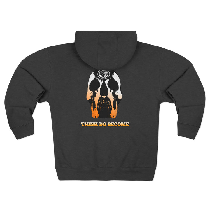 CG SKULL ORANGE WHITE FADE  /THINK DO BECOME ZIP UP