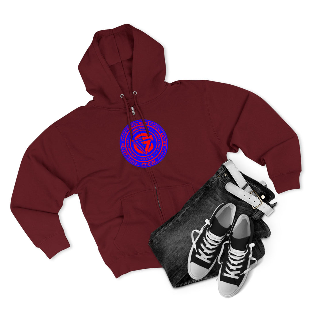 MAC VS SNAKE RED BLUE /LIFT OR DIE ZIP UP
