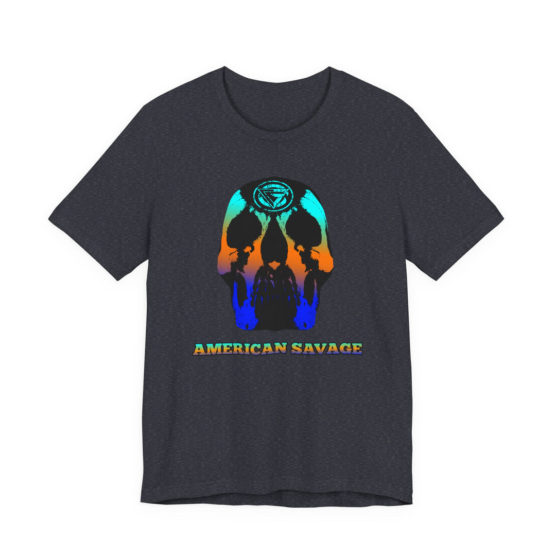 SKULLATOR BLUE ORANGE AQUA  /AMERICAN SAVAGE