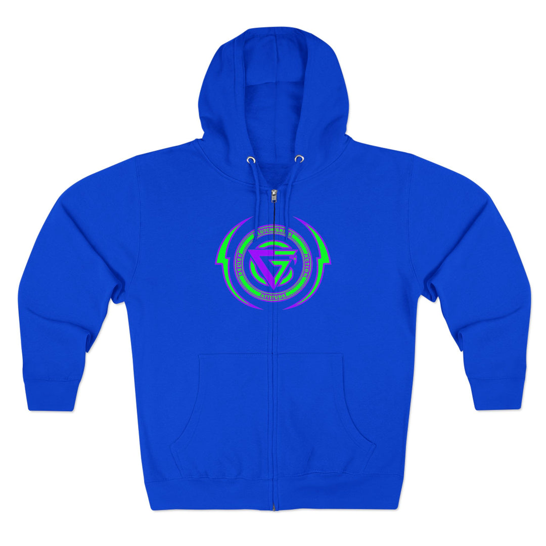 CG DRAGON BELL LIGHTNING  PURPLE GREEN/BELIEF ATTITUDE ACTION ZIP UP