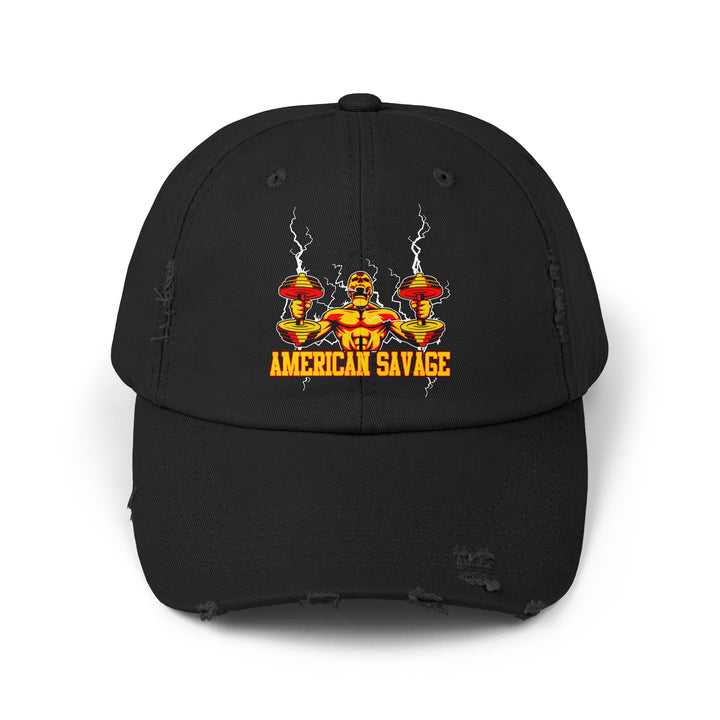 RIDE THE LIGHTNING GOLD RED/AMERICAN SAVAGE CAP