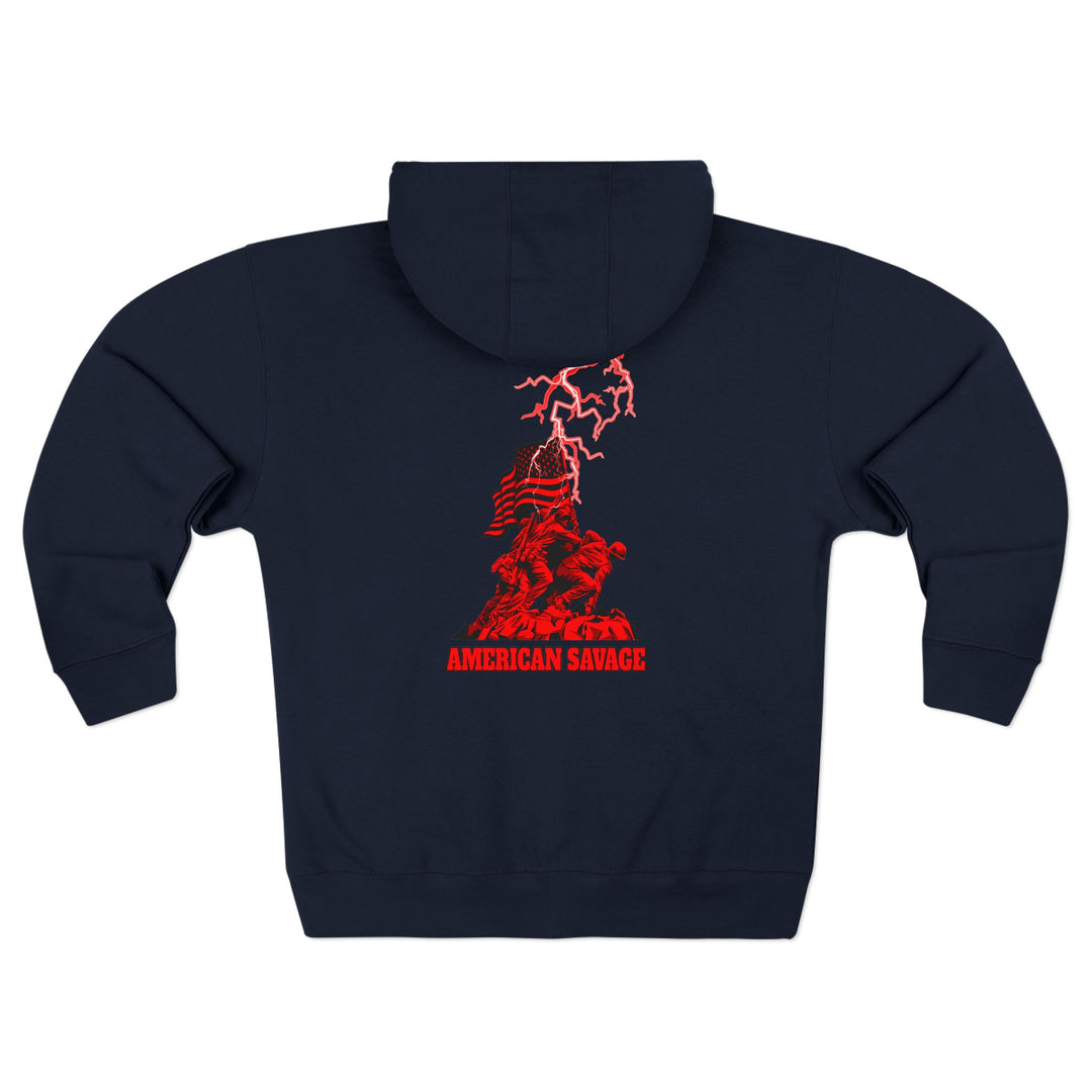 CG  AMERICAN WARRIORS RED  /AMERICAN SAVAGE ZIP UP