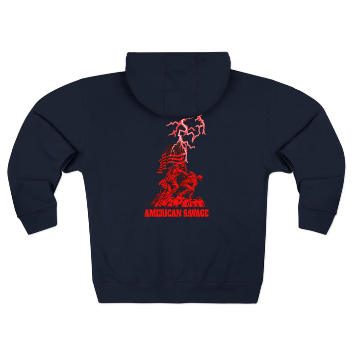 CG  AMERICAN WARRIORS RED  /AMERICAN SAVAGE ZIP UP