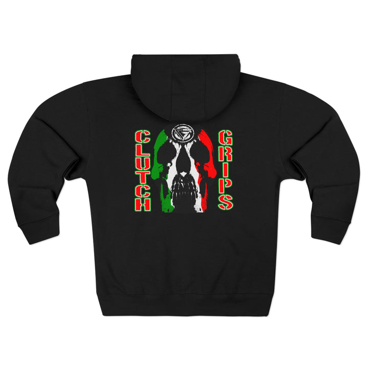 CG SKULL RED WHITE GREEN/CLUTCHGRIPS ZIP UP