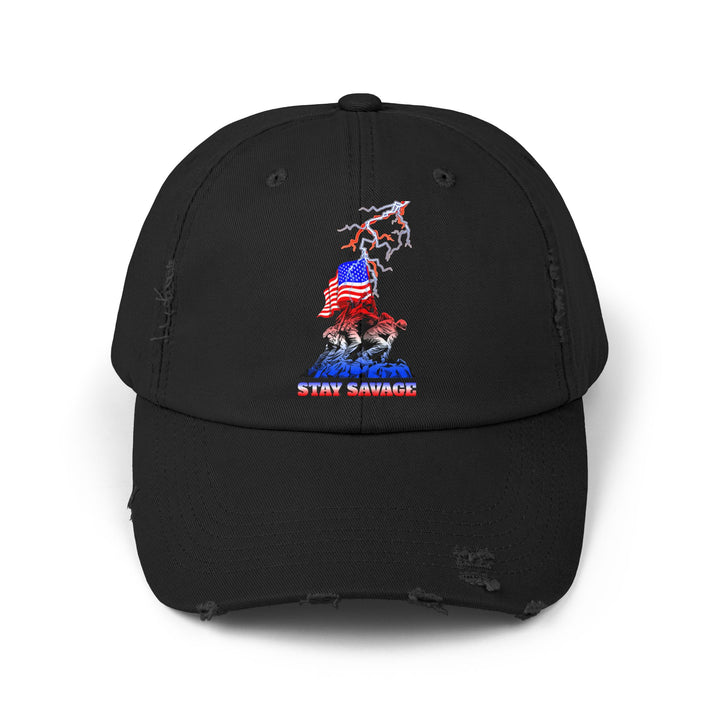 FREEDOM WARRIORS RED WHITE BLUE FADE /STAY SAVAGE CAP