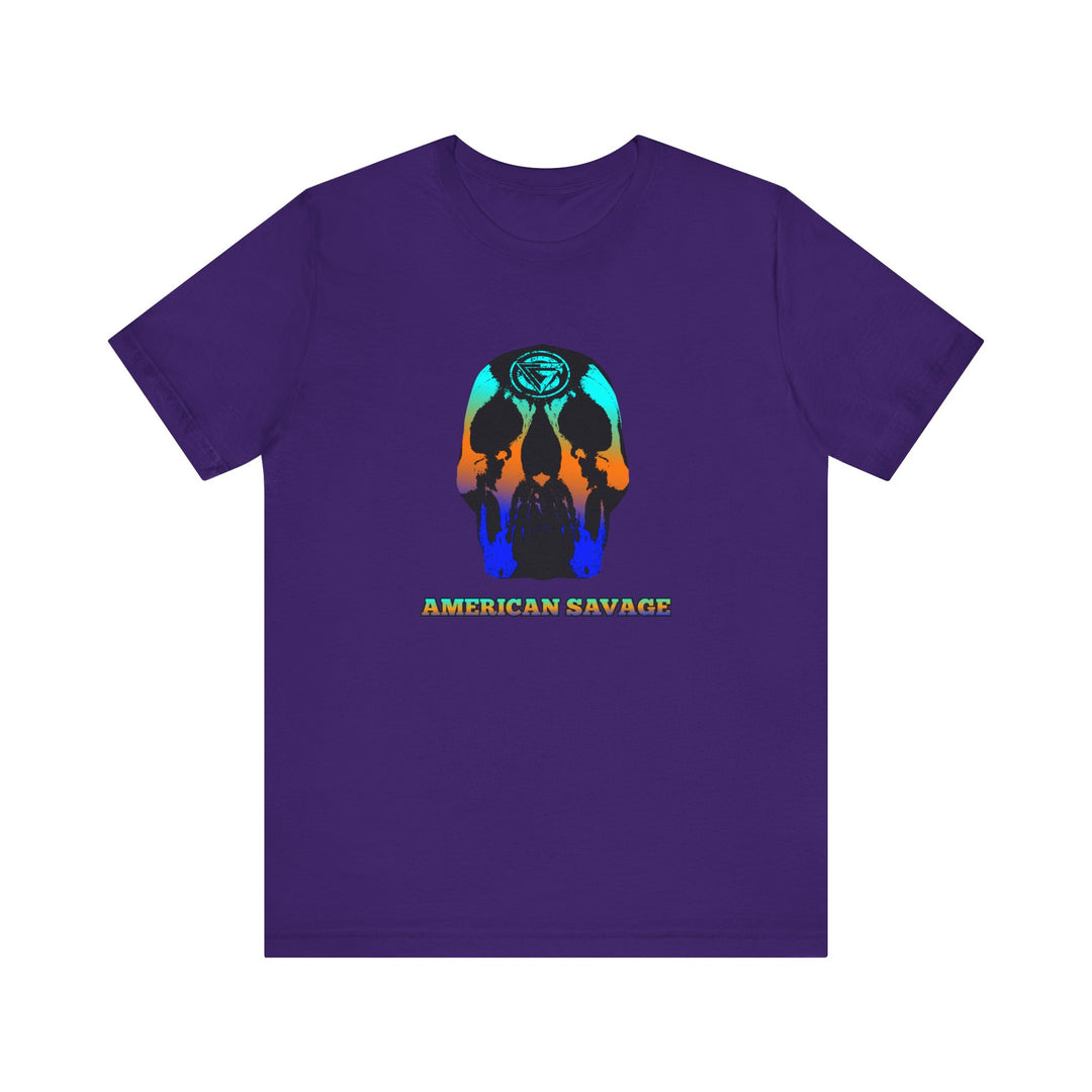 SKULLATOR BLUE ORANGE AQUA  /AMERICAN SAVAGE