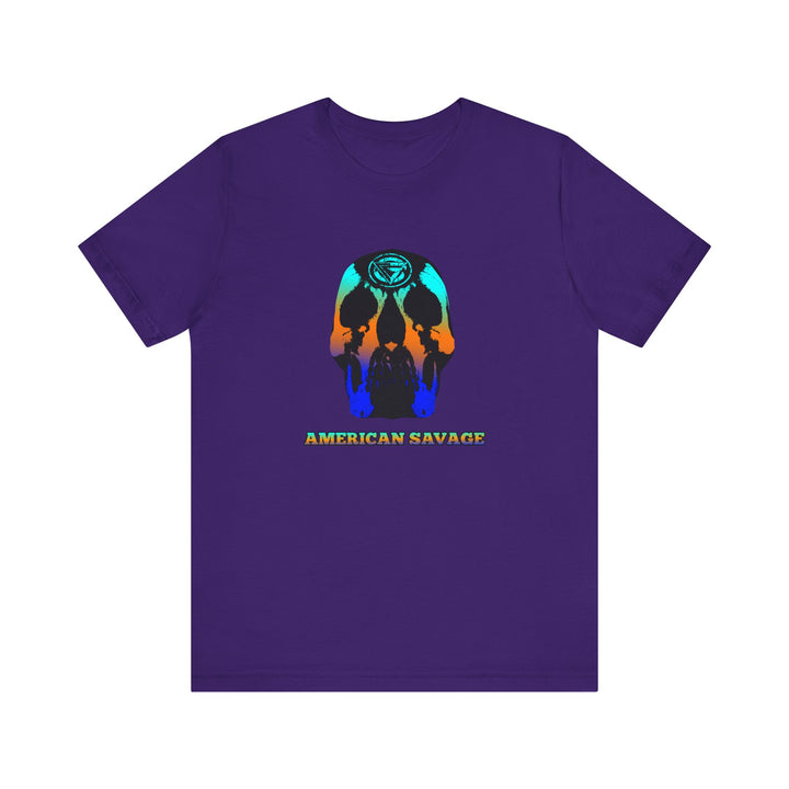 SKULLATOR BLUE ORANGE AQUA  /AMERICAN SAVAGE