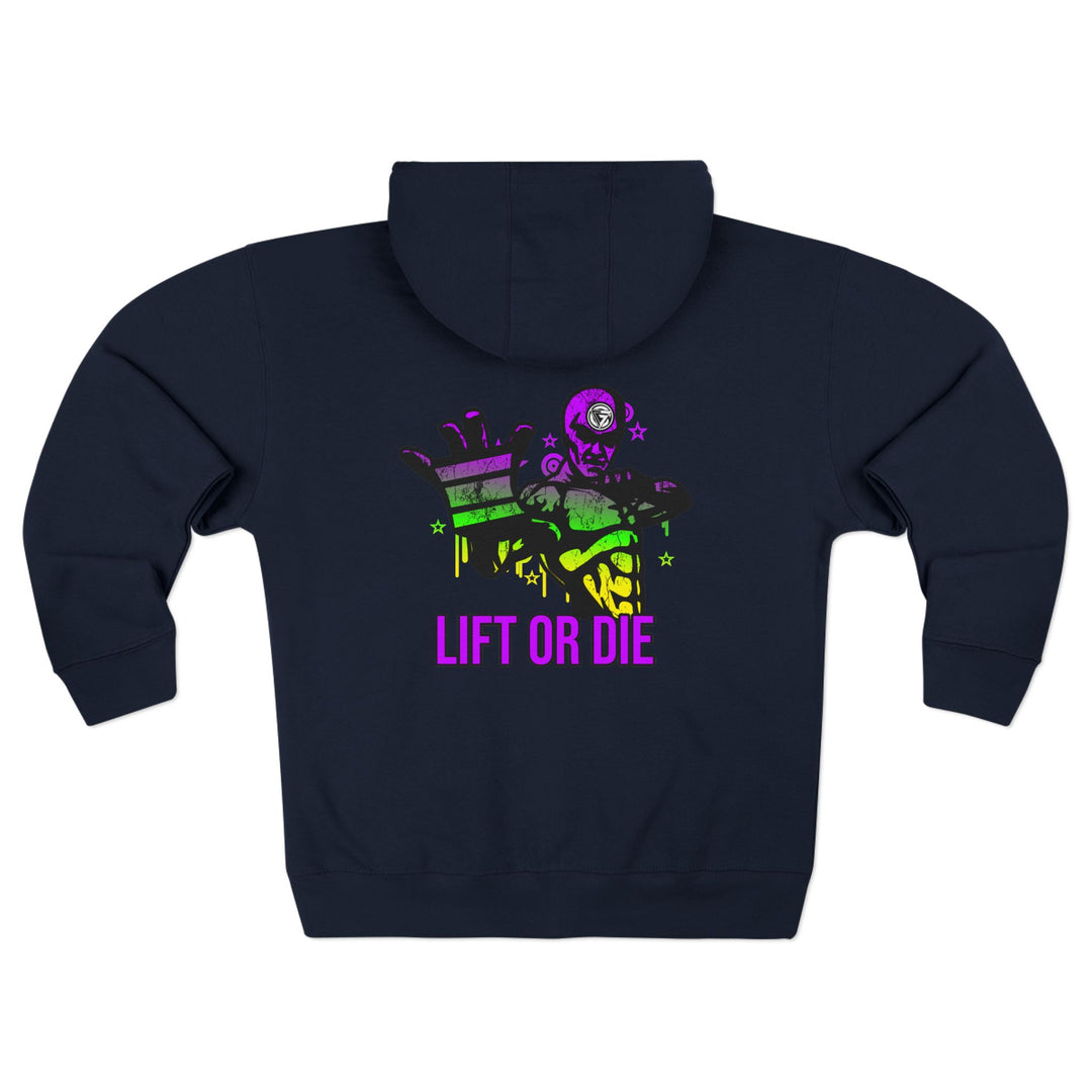 CG GRIP MASTER MAC YELLOW GREEN PURPLE /LIFT OR DIE  ZIP UP