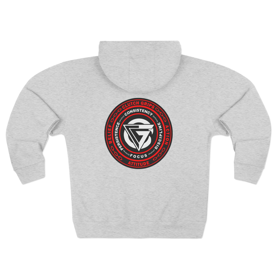 CG CORE WINNERS LOGO RED WHITE BLACK/CONQUER ZIP UP
