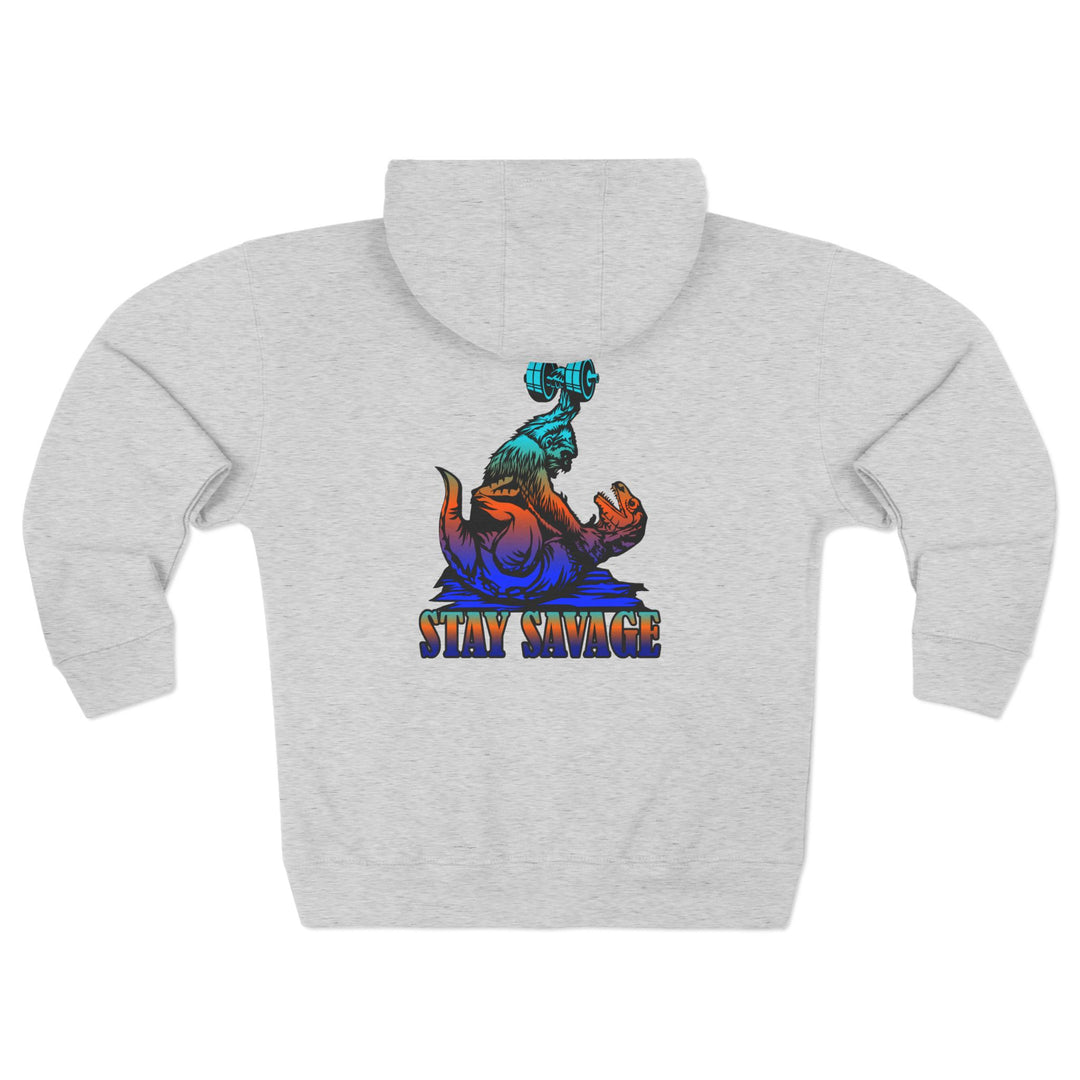 CG APE VS ZILLA ORANGE BLUE AQUA FADE /STAY SAVAGE ZIP UP