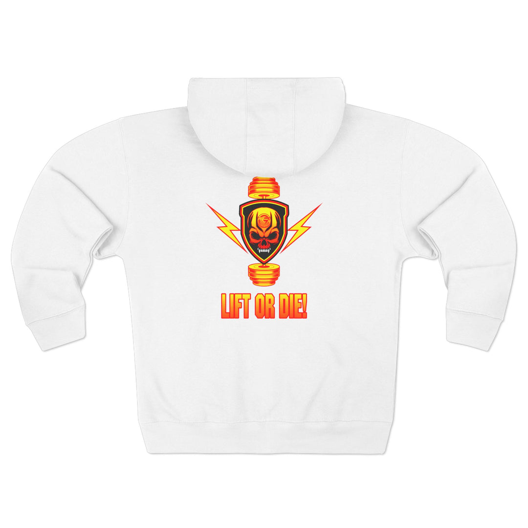 CG SGL SKULL BELL RED GOLD/LIFT OR DIE ZIP UP