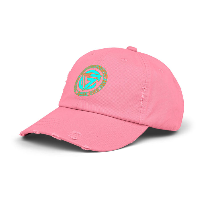 CG LOGO MIAMI AQUA Unisex Distressed Cap