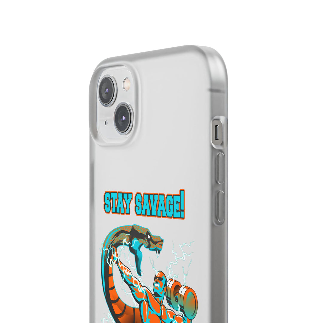 MAC VS SNAKE MIAMI COLORS AQUA ORANGE PHONE CASE /STAY SAVAGE