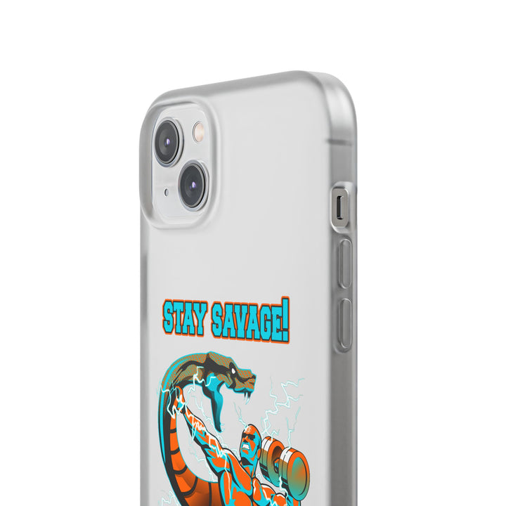 MAC VS SNAKE MIAMI COLORS AQUA ORANGE PHONE CASE /STAY SAVAGE