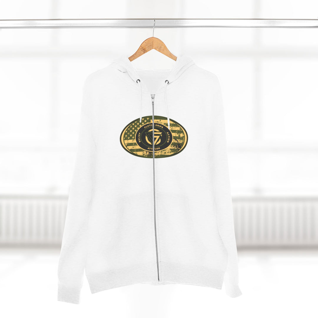 CG TIGER FLAME PATRIOT WAR TIGER CAMO /FIGHT FOR IT ZIP UP