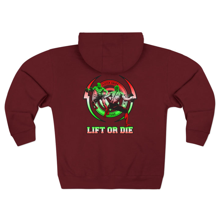 CG YOU VS YOU RED WHITE GREEN /LIFT OR DIE ZIP UP