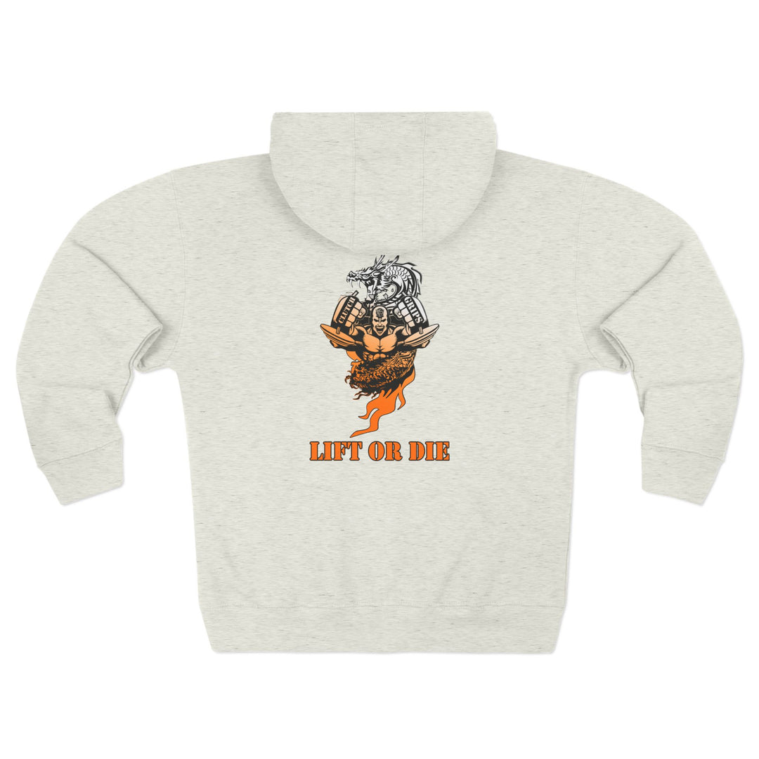 CG MAC SNAP DRAGON ORANGE WHITE FADE /LIFT OR DIE ZIP UP