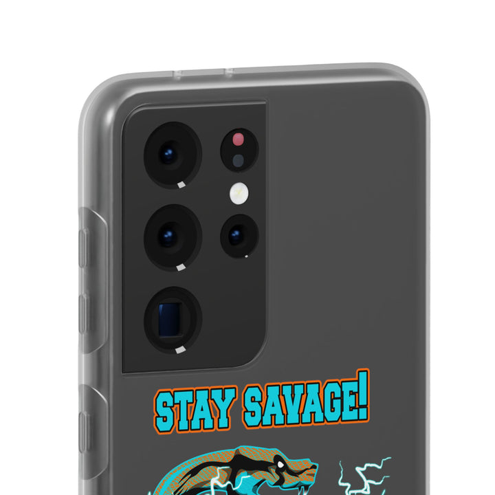 MAC VS SNAKE MIAMI COLORS AQUA ORANGE PHONE CASE /STAY SAVAGE