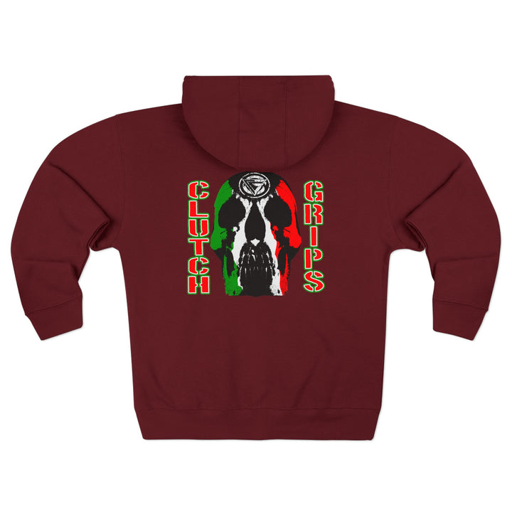 CG SKULL RED WHITE GREEN/CLUTCHGRIPS ZIP UP