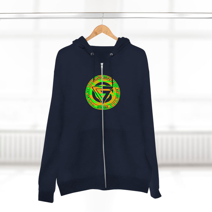 TIGER VS TIGER GREEN ORANGE /WELCOME TO THE JUNGLE ZIP UP