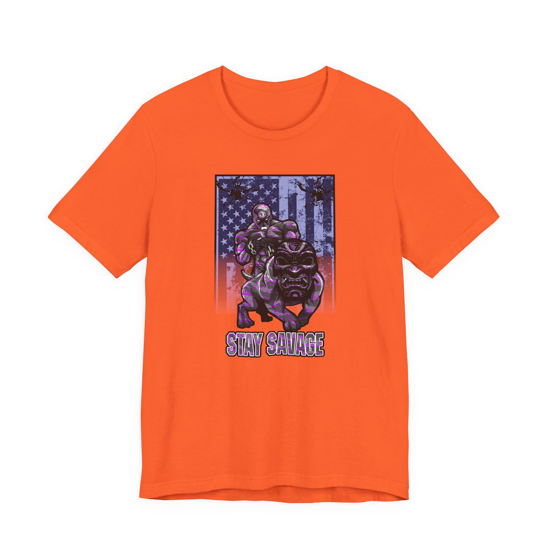 ANGRY DOG FLAG PURPLE GREY CAMO/STAY SAVAGE