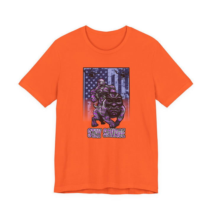 ANGRY DOG FLAG PURPLE GREY CAMO/STAY SAVAGE