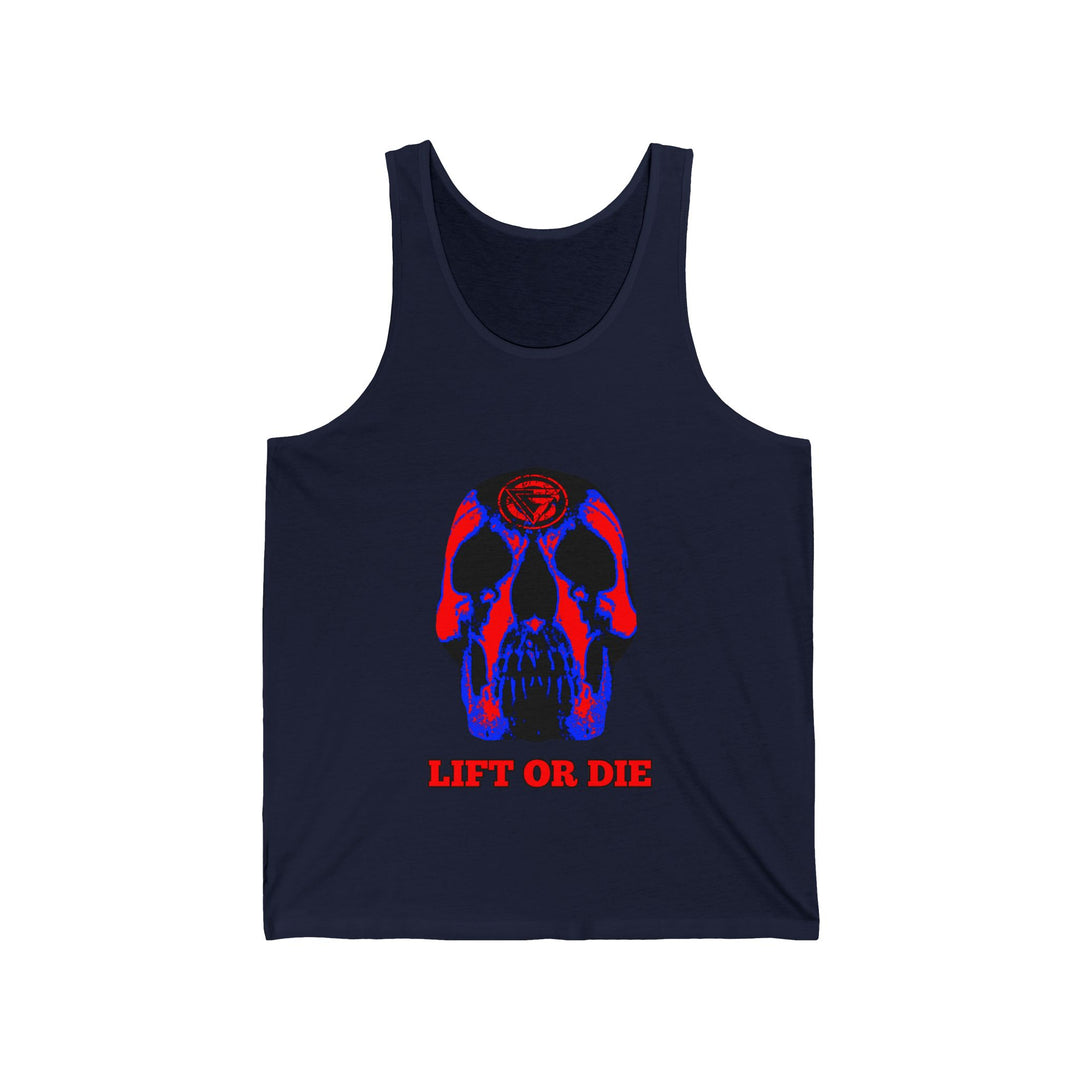 SKULLATOR TANK RED BLUE /LIFT OR DIE