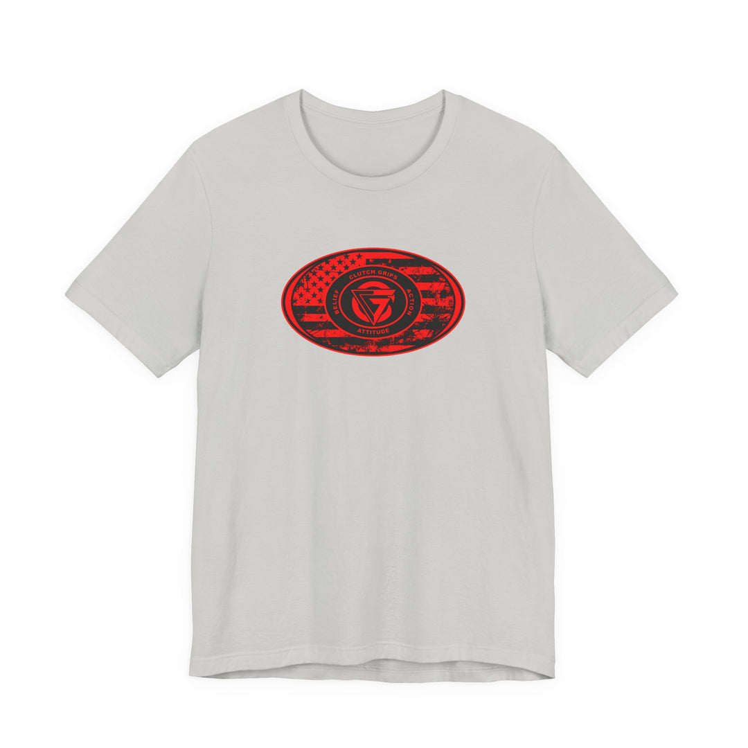 CG FLAG OVAL RED BLACK