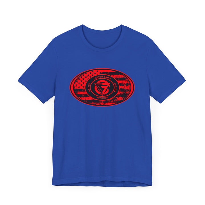CG FLAG OVAL RED BLACK