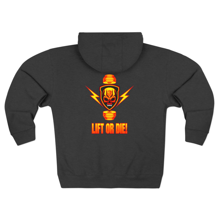 CG SGL SKULL BELL RED GOLD/LIFT OR DIE ZIP UP