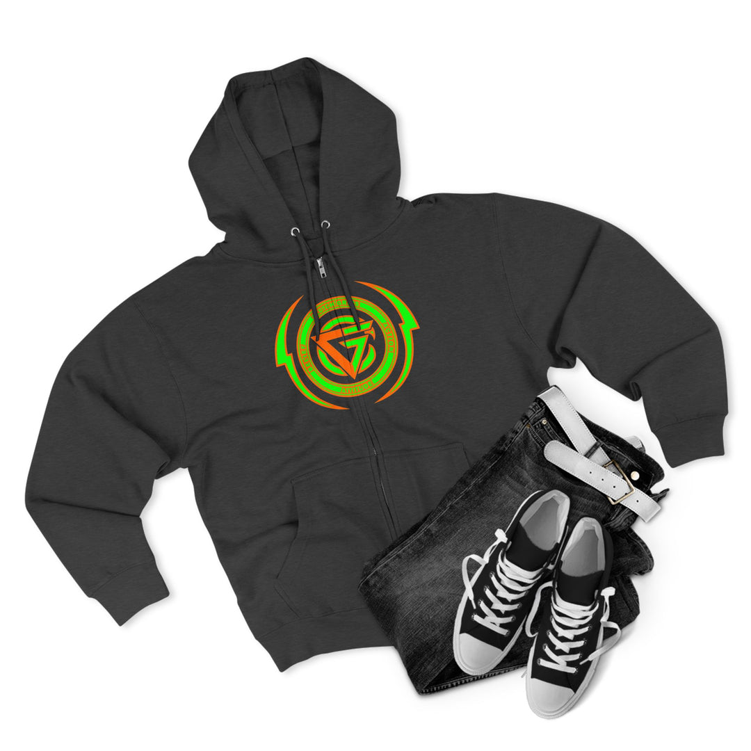 SPARTAN LIFT ORANGE GREEN  /LIFT HARDER ZIP UP