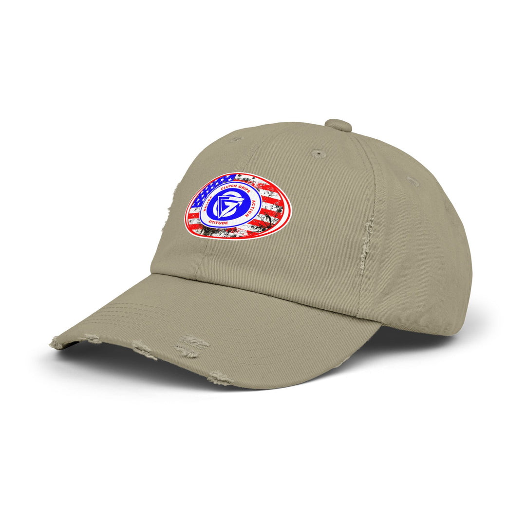 CG OVAL LOGO DISTRESSED FLAG /BELIEF ATTITUDE ACTION CAP