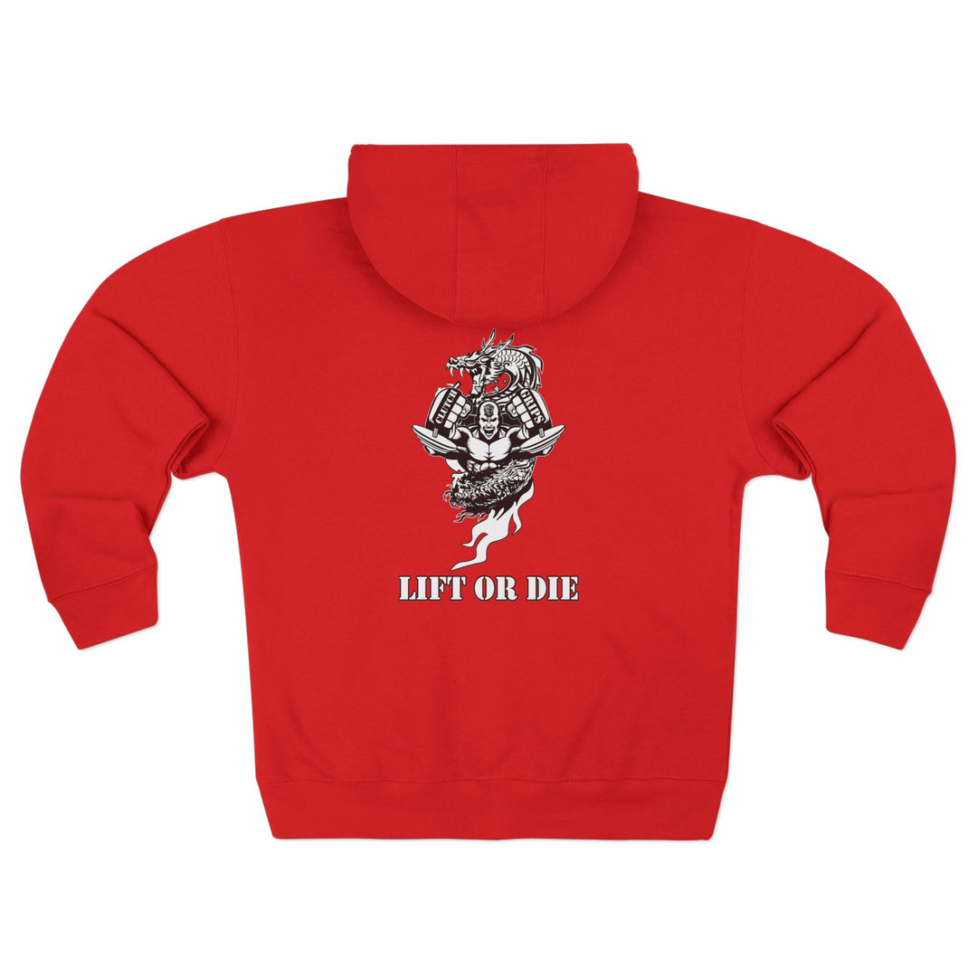 CG DRAGON MAC SNAP BLACK WHITE /LIFT OR DIE ZIP UP