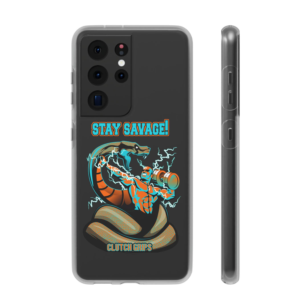 MAC VS SNAKE MIAMI COLORS AQUA ORANGE PHONE CASE /STAY SAVAGE