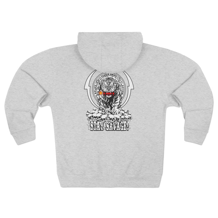DYNAMITE TIGER WHITE BLACK /STAY SAVAGE ZIP UP