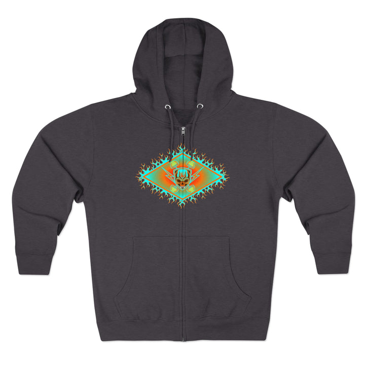 CG DIAMOND DBL BELL SKULL MIAMI COLORS /CLUTCHGRIPS ZIP UP