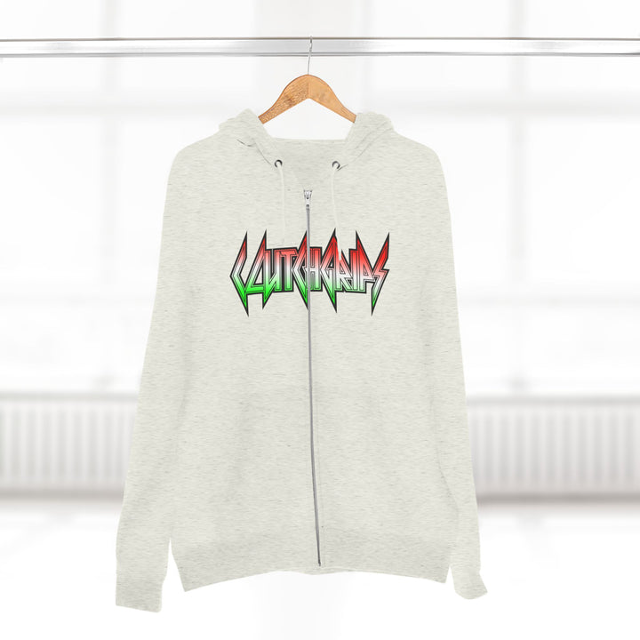 SKULLATOR SGL BELL DRAGON TIGER RED WHITE GREEN FADE/READY FOR WAR ZIP UP